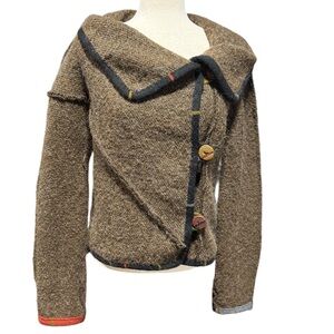 Alfani Black Half Sleeve Knit Cardigan Size Small (De